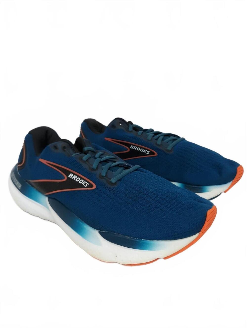 Brooks Glycerin 21 Men's Running Shoe Blue Opal Black Nasturtium Size 13 2E Wide